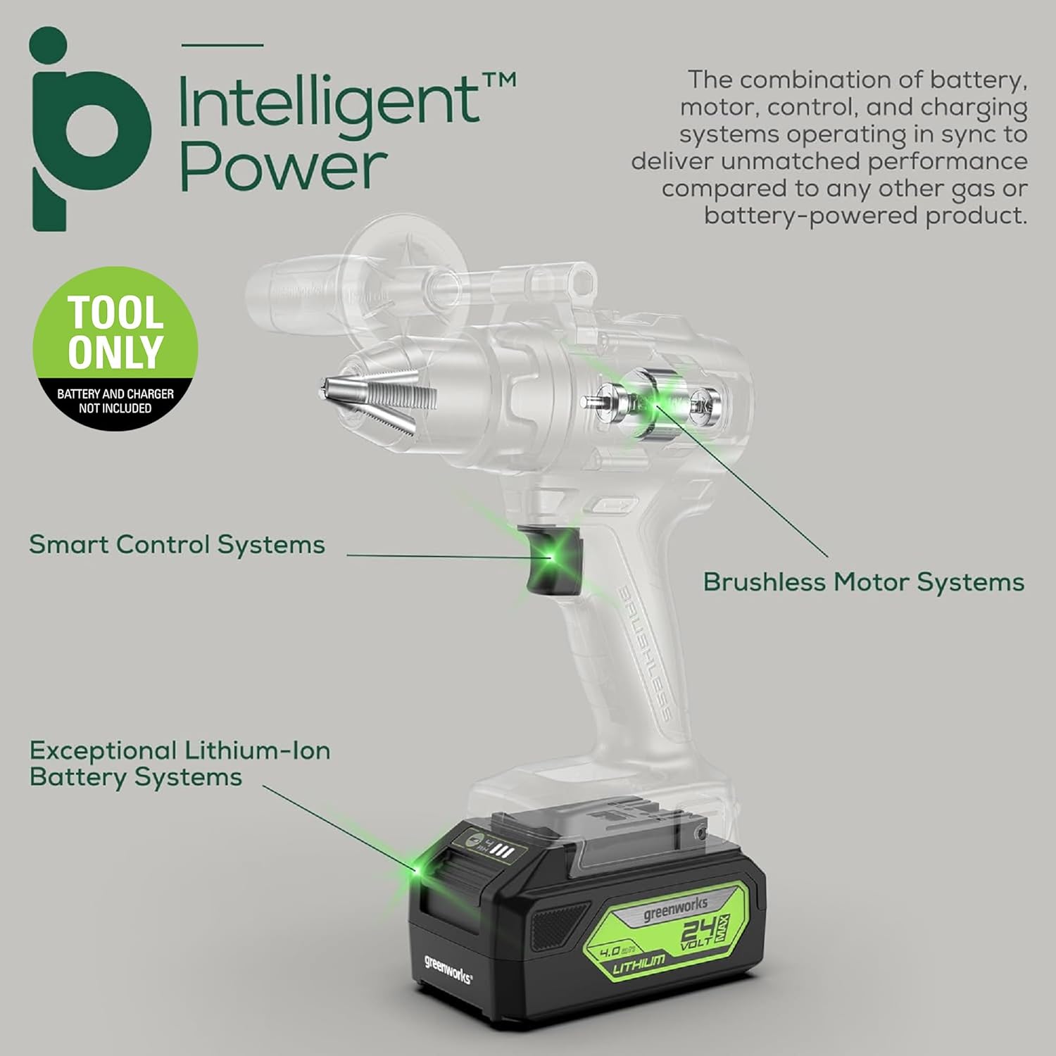 Greenworks 24V Brushless Drill/Driver, Tool Only photo 2