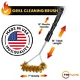 thumbnail image 2 of Fireflame BBQ Grill Brush  Non-Scratch Brass Bristles - 16-Inch Long Handle Barbecue Grill Cleaning Brush - Wide-Faced Spiral Heavy-Duty  Made in The USA, 2 of 8