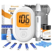 VUGHDW Blood Glucose Monitor Kit 100 Test Strips and 100 Lancets for Home Use, 500 Memory, Glucometer with Control Solution