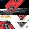 thumbnail image 2 of Case for iPhone 14 Pro Max  Military Grade Shockproof Magnetic Attachment with Stand Case Cover,Red,For iPhone 14 Pro Max, 2 of 7