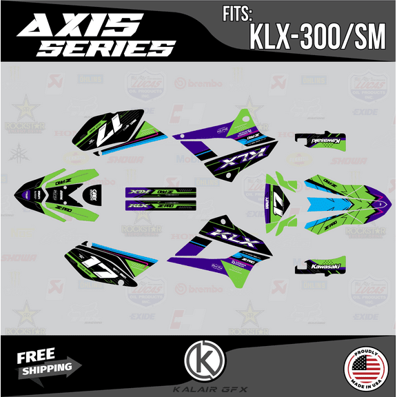 Kalair GFX Graphics Kit for Kawasaki KLX300SM (2021 ) Axis Series