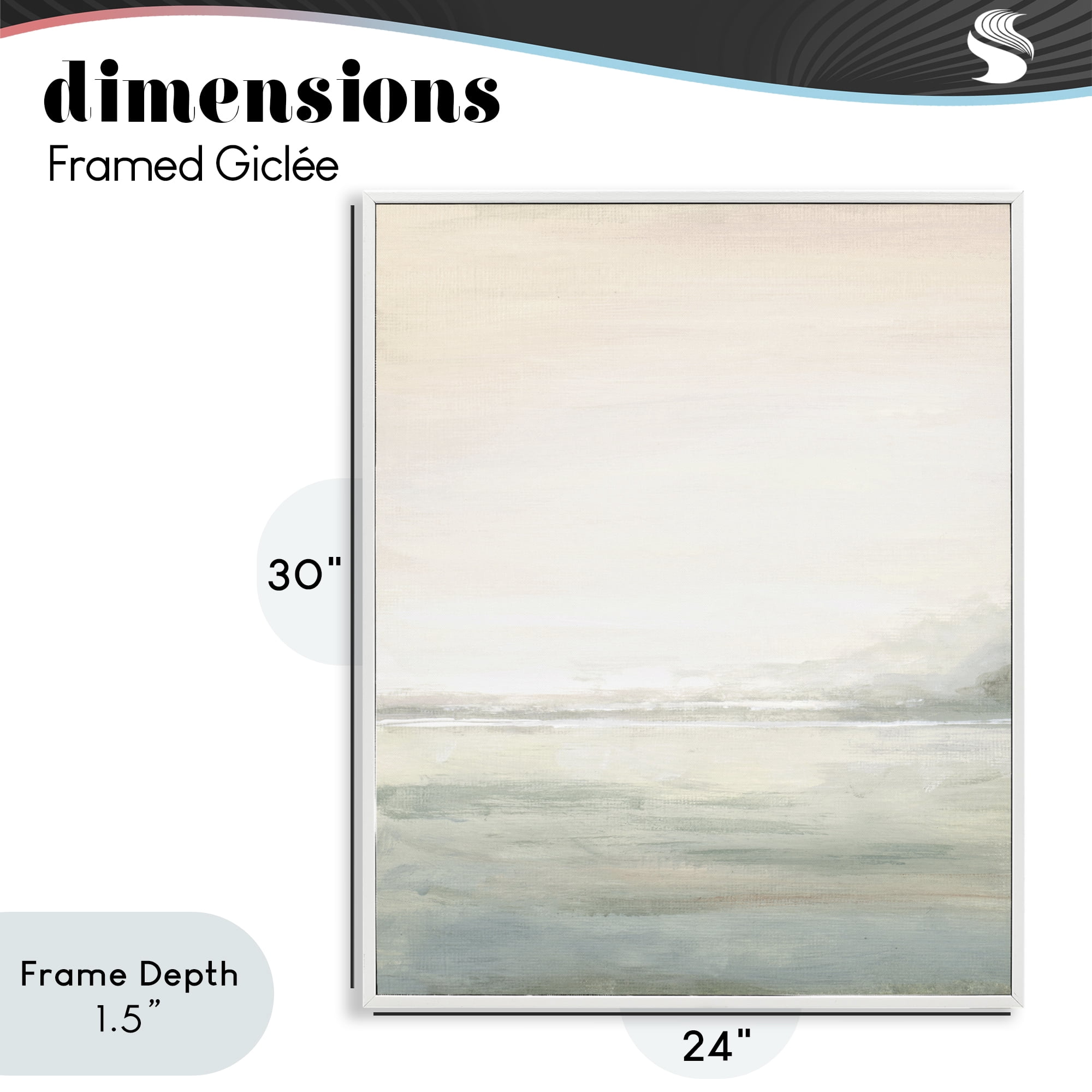 Stupell Industries Light Fog Atmosphere White Framed Giclee Art, design by Patricia Pinto