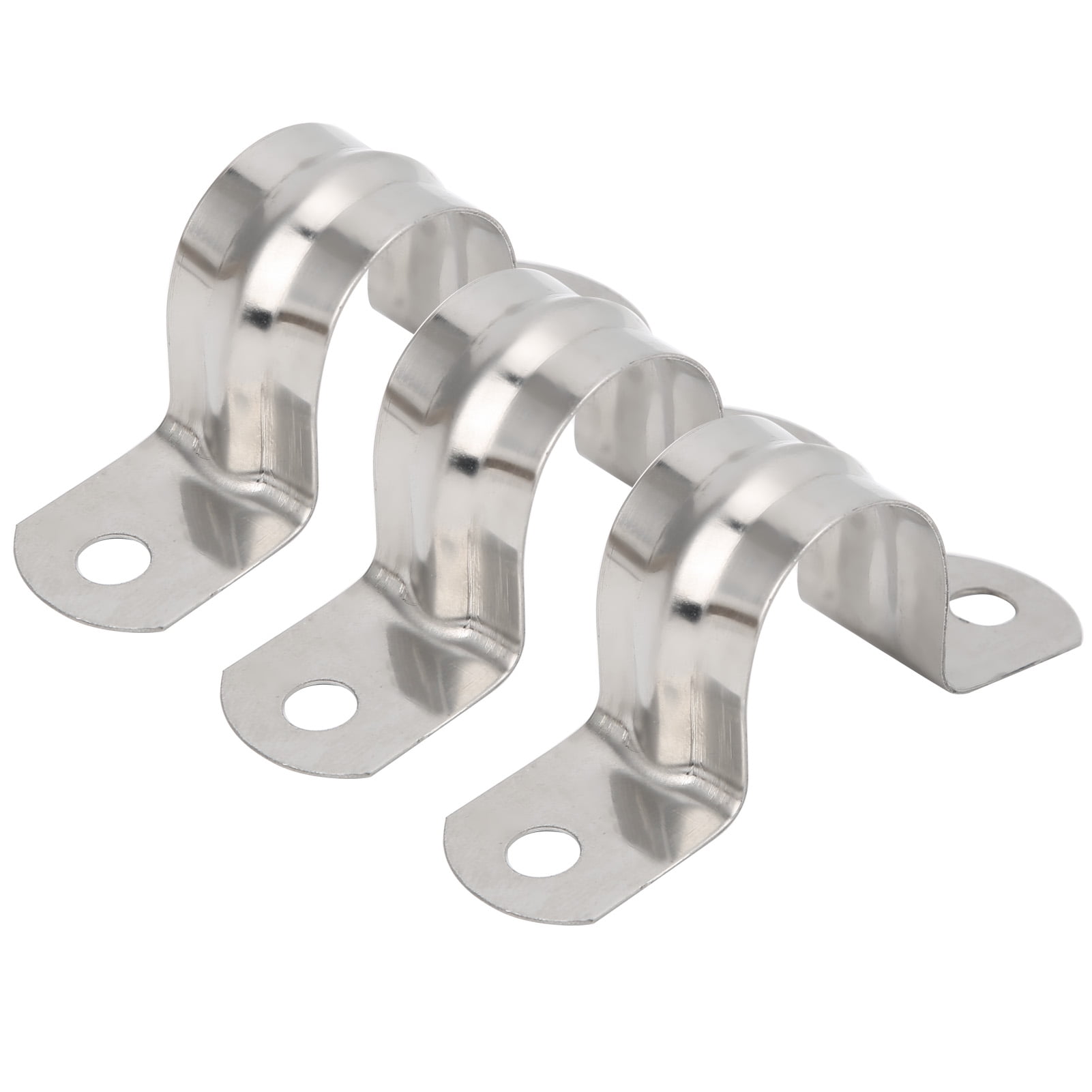 Tebru 100pcs U Strap Conduit Hanger Bracket Tube Pipe Detachable Clips