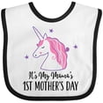 thumbnail image 3 of Inktastic 1st Mothers Day Unicorn Baby Girl Girls Baby Bib, 3 of 4