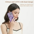 thumbnail image 5 of iPhone 13 Pro Max case, Compatible with MagSafe Luxury Glitter Bling Plating Love with Cute Heart Phone Case Full Camera Lens Protection Magnetic Case for Women Girls Back Cover(Purple), 5 of 12