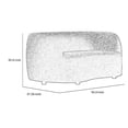 thumbnail image 5 of Srey Loveseat, 64 Inch, Modern White Boucle, Curved Kidney Shape, 5 of 5