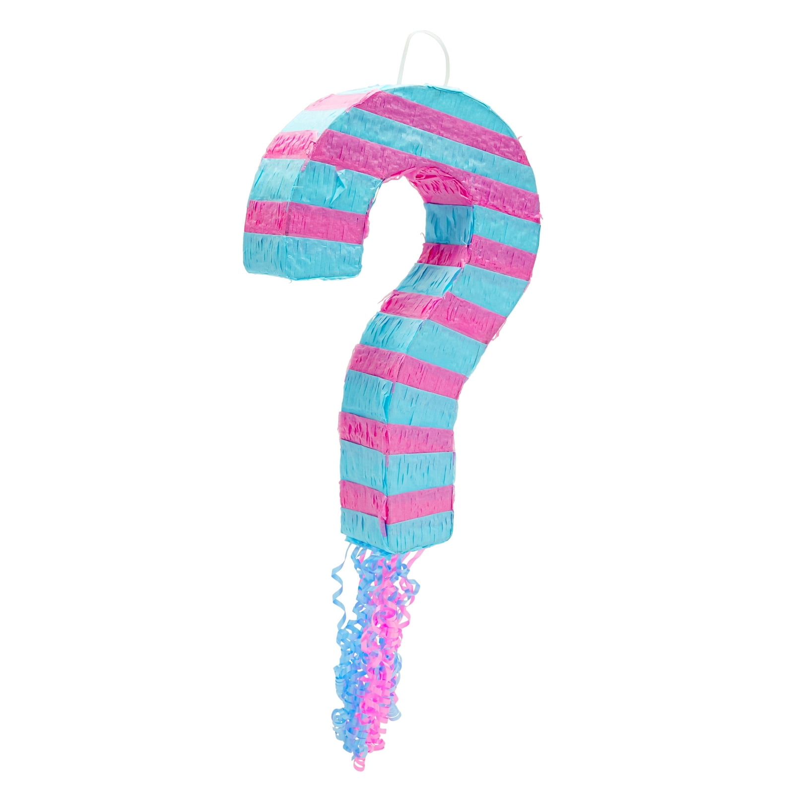 Question Mark Pull String Pinata, Baby Gender Reveal Games, 17x12x3 In