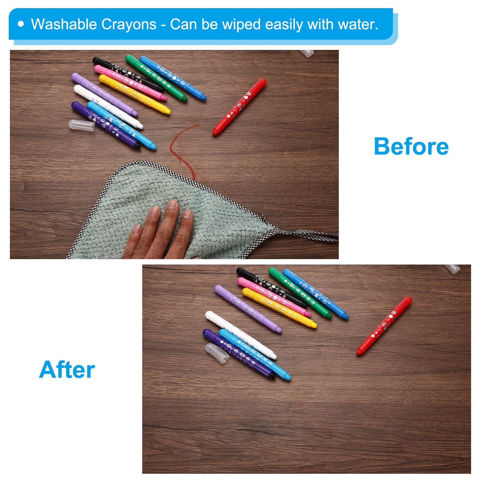 Unique Bargains Watercolor Crayon Pencils for Coloring, Drawing, Painting Green