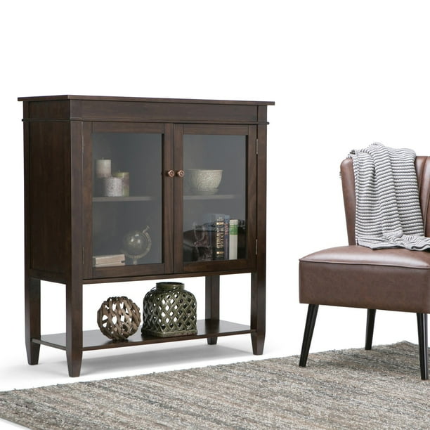 Simpli Home Carlton Medium Storage Cabinet - Walmart.com - Walmart.com