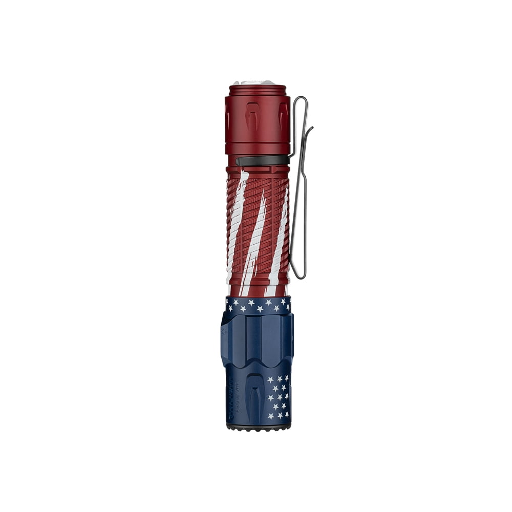 Olight Warrior Ultra 2500 Lumens Flashlight, OAL Material (Stars & Stripes)