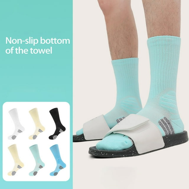 LJNYFDC Mid Tube Socks Sports Foot Protector High Elasticity Vibration Damping High top Basketball Sports Use Training 1 Pair