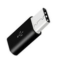 thumbnail image 2 of Inteprter 10 piezas Universal tipo C a Micro USB adaptador compatible con sincronización de datos convertidor de carga USB-C Teléfono y Comunicación Negro PC 1, 2 of 5