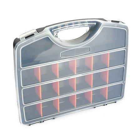 Zeiwohndc Hardware Organizer Box with Dividers Small Parts Organizer Portable Tool Box