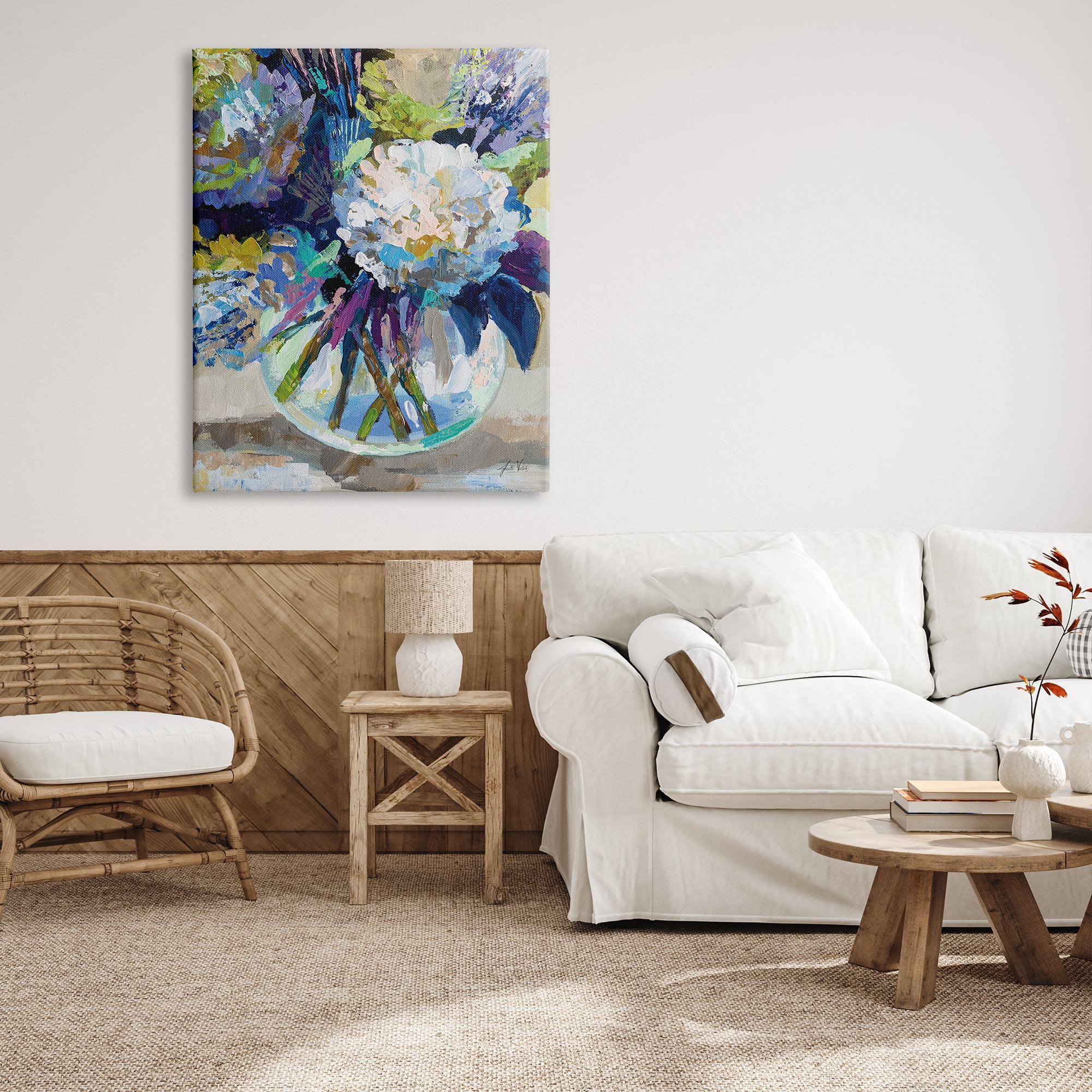 Stupell Industries Modern Flower Vase Botanical & Floral Painting Gallery Wrapped Canvas Print Wall Art, 36 x 48