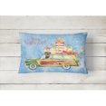 thumbnail image 2 of Carolines Treasures CK2417PW1216 Merry Christmas Rottweiler Canvas Fabric Decorative Pillow  12H x16W multicolor, 2 of 3