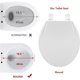 thumbnail image 3 of Round toilet seat - no wiggle, easy to install, blanca, 3 of 7