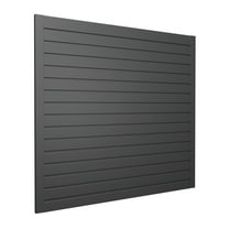 4'H x 4'W PVC Slatwall Panels Garage Wall Storage System, Graphite Slat Wall Paneling Garage Organizers