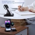thumbnail image 4 of 5-In-1 Digital Alarm Clock With Wireless Charging For IPhone 15/14/13, Foldable Charger Dock Station Compatible With AirPods Pro, 4 of 5