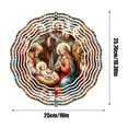 thumbnail image 3 of Ganfancp Campanas de Viento Giratorias de Navidad de La Cristiandad Que Cuelgan Campanas de Viento Giratorias de Navidad de La Cristiandad para El Patio y El Jardín Regalo Único Que Hace Girar Las Ca, 3 of 7