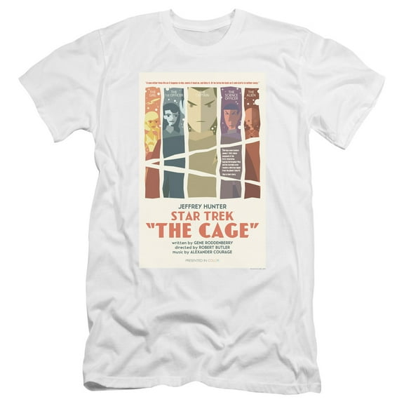 Star Trek Tos Episode 80 Premium Canvas Adult Slim Fit 30/1 T-Shirt White