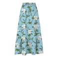 thumbnail image 5 of qelini Floral Maxi Skirt for Women Long Skirt with Pockets High Waist A-line Skirt Print Beach Casual Skirt, 5 of 7