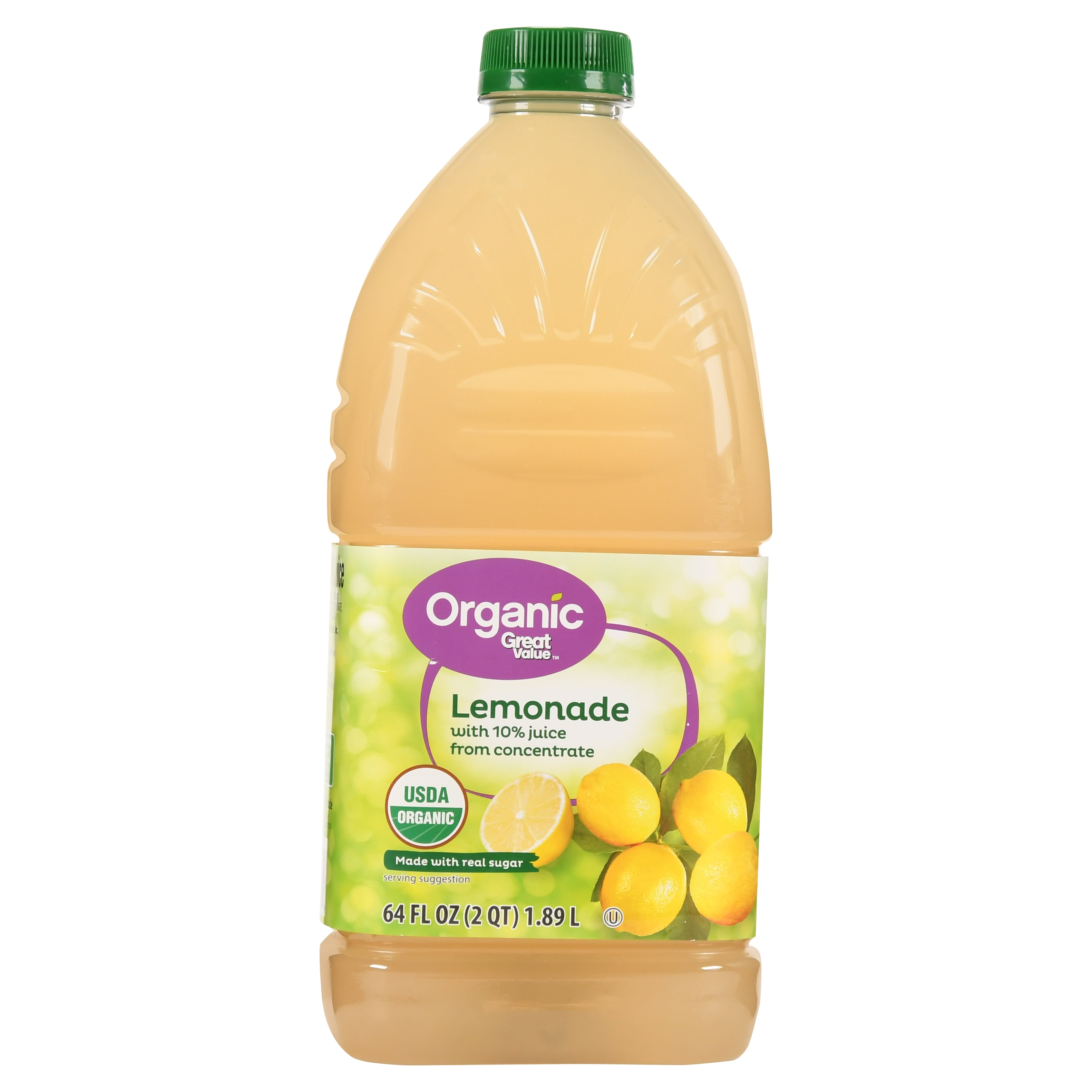 Great Value Organic Lemonade, 64 Fl. Oz.
