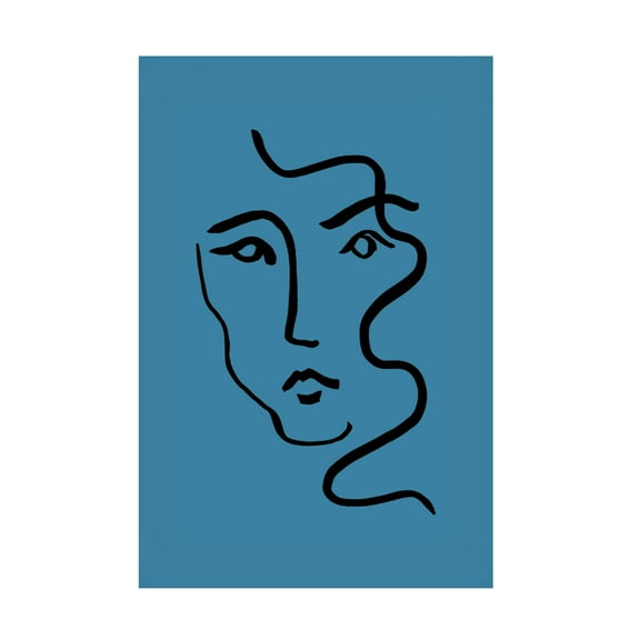 Canvas Wall Art - Pictufy Studio 'Portrait 02' Wall Art for Living Room, Bedroom, or Office Décor by Trademark Fine Art - 12 x 19 Inches