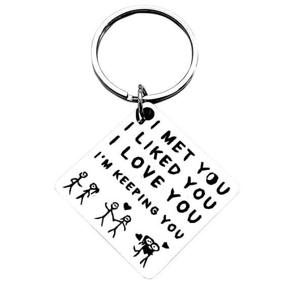 SLYNSHome Valentines Day Couple Gifts Keychain,I Love You Gifts for Him Her Birthday Gift for Boyfriend Girlfriend Husband Wifeb