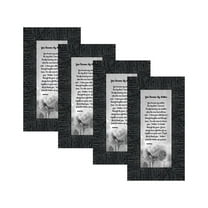 Picture Frame Set, 4 Piece Customizable Gallery Multi pack, 4-4x10, for Tabletop or Wall Display