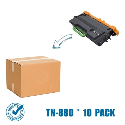 Printer Pro™ Lot de 10 Cartouches de Toner Noir Brother TN880/TN-880/880 - Imprimante Brother MFC-L5700DW MFC-L5850DW MFC-L5900DW