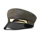 thumbnail image 1 of Sombrero Breda Yashi para mujer gorro con lengua de pato verde militar Algodón con franjas doradas, 1 of 5