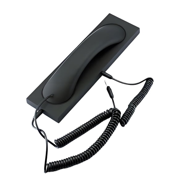 Retro Telephone Handset – Anti-Radiation Headset with Answer Button for iPhone, Android, Tablet, Computer – Comfortable Call Parent Gift(3.5mm),Black
