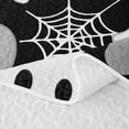 thumbnail image 5 of Homewish Cute Pink Witch Ghost Quilt Full for Girls, Halloween Print Full Bedspread Sets, Black Gray White, 3-Piece 1 Bedspread and 2 Pillowcases, 5 of 7