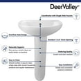 thumbnail image 2 of DeerValley DV-1P523 Compact White Ceramic Pedestal Sink, 20" X 17" Inch Pedestal Bathroom Sink With Overflow and Pre-Drilled Single Hole, 2 of 10