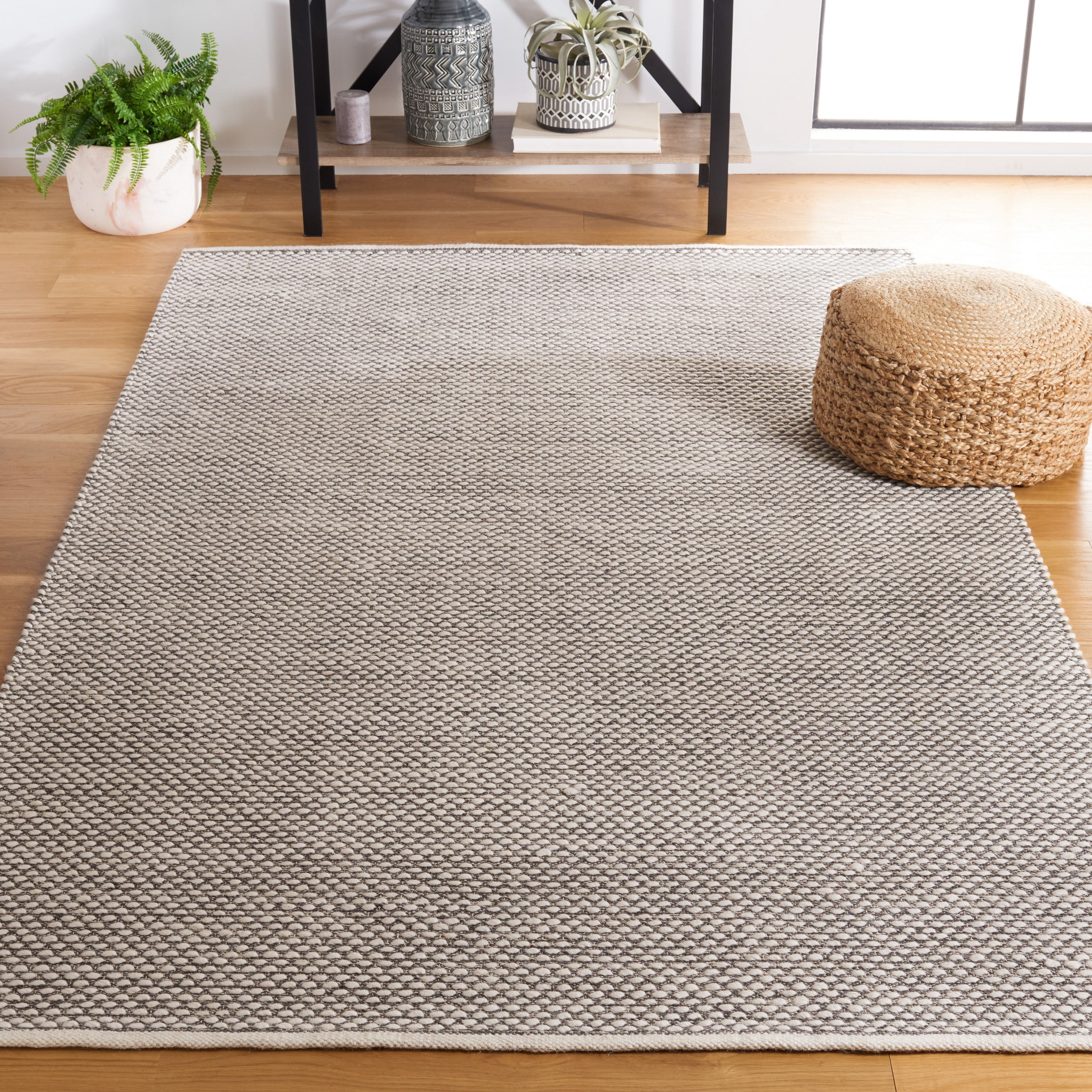 SAFAVIEH Vermont York Solid Area Rug, Grey, 6' x 9'