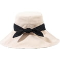 thumbnail image 4 of CoCopeaunts Large Bucket Hat Wide Brim Bow Ladies Bucket Hats for Women Beach Chin Strap Casual Fisherman Hat Daily All-Match, 4 of 8
