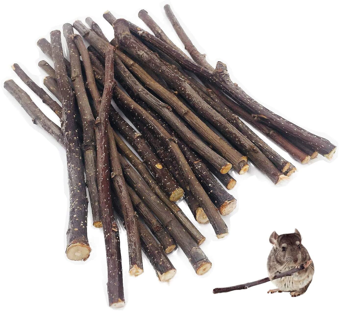 50g Apple Wood Chew Stick Twig Pet Supplies Rabbit Rat Toy Tree Branches 15cm 