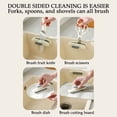 thumbnail image 4 of SSZMDLB Kitchen Cleaning Brush, Hand-Friendly Ergonomic Scrub Brush, Multi-Functional Dish Brush for Pots, Pans, Vegetables, Countertop Cleaning, Plastic Scrubber, 4 of 8