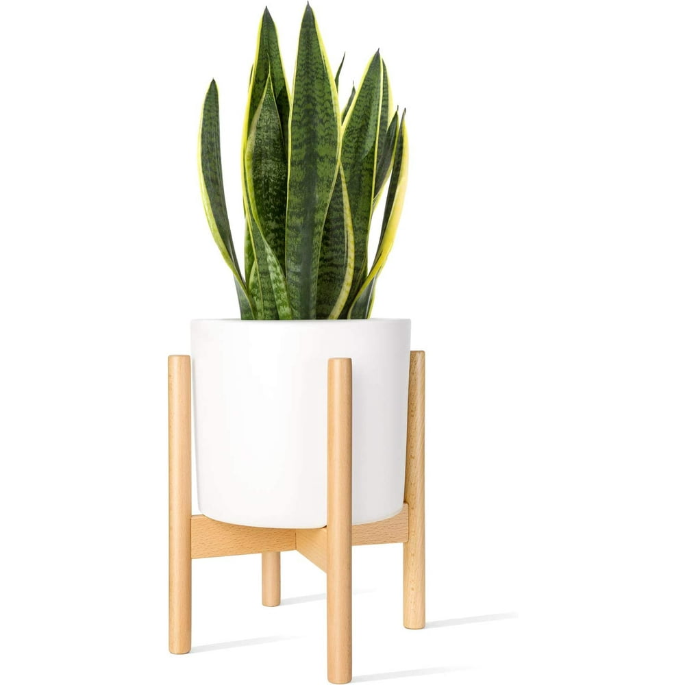 Plant Stand Mid Century Wood Flower Pot Holder (Plant Pot