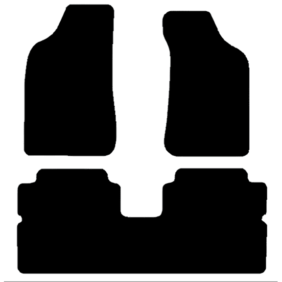 Auto Mats and Accessories 3 Piece Set Custom Carpeted Floor Mats Compatible with 1985-1989 Toyota 4Runner (Black) Made in The USA