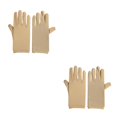 thumbnail image 2 of Bewildely Guantes de Spandex para mujer, accesorios para manos, ropa de Cosplay multifuncional Multicolor para fiesta de noche, Beige Beige 2Conjunto, 2 of 6