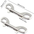 thumbnail image 2 of Double Ended Bolt Snap Hook,Happon 6 Pcs Zinc Alloy Metal Clips Key Holder,Heavy Duty Snap Hook Chain Clips for Pet Feed Bucket Key Chain, Silver, 2 of 7