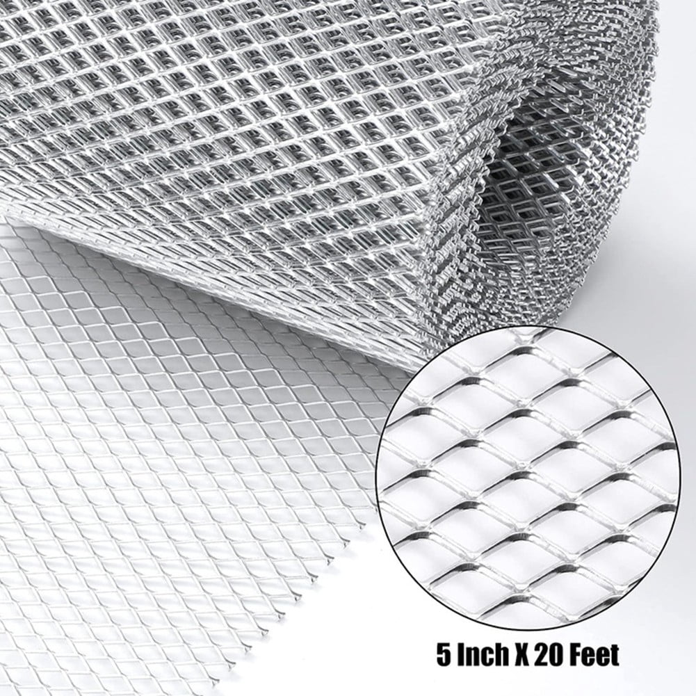 Aluminum Gutter Guard 6M Roll – Rust-Resistant Leaf Protection Net, Anti-Clog Gutter Cover Filter Mesh – 15cm X 6m, Silver – For Home & Garden Drainage, With Gloves