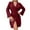 Wine, variant on Oksale Ribbed Knit Bath Robes for Women with Pockets Soft Long Sleeve Robes Belted Midi Nightgown for Home Cozy Warm Loungewear 2025 Wine S