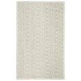 thumbnail image 2 of SAFAVIEH Trace Hermite Geometric Chevron Wool Area Rug, Grey/Black, 6' x 6' Round, 2 of 9