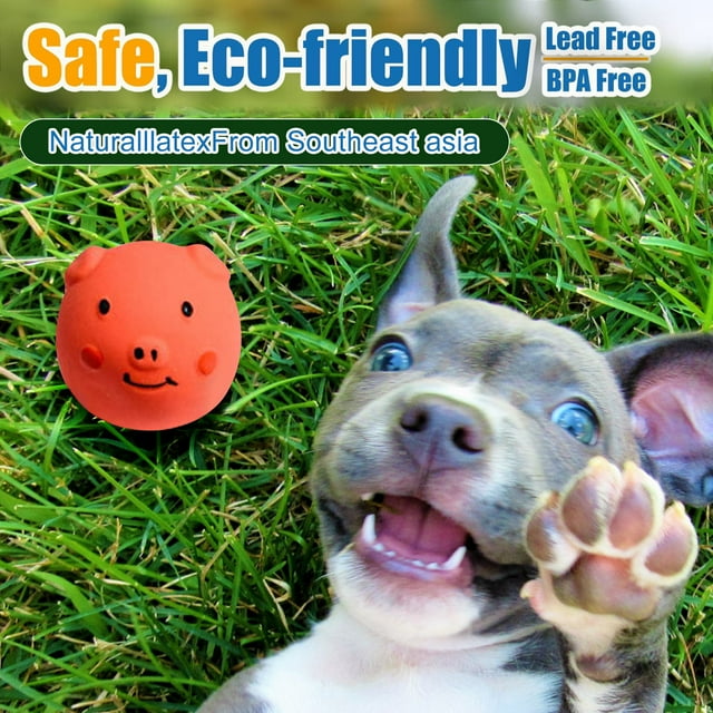 Soft Latex Squeaky Dog Toys For Small Dogs Breed Latex Squeaky Dog Pig Dog Toy For Chew Small Squeaky Dog Dog for Small Dogs Puppy Bones Large Dog Rope Dog No Squeakers Crate Training Rubber Bones for