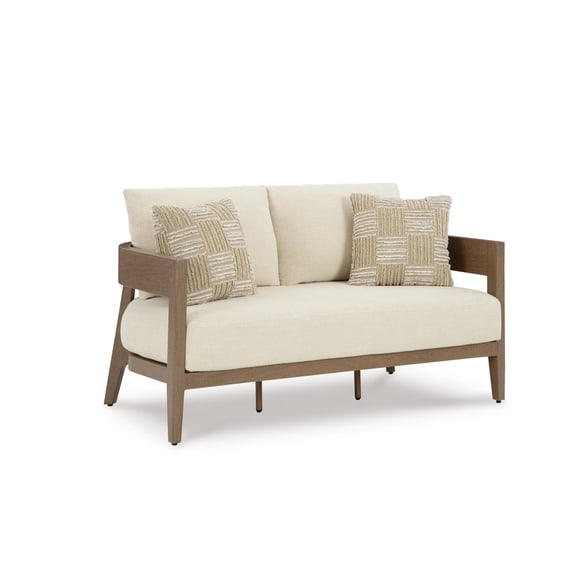 Signature Design by Ashley Furniture Serene Bay Dark Brown Patio Loveseat