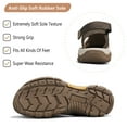 thumbnail image 4 of Mens Hiking Sports Sandals Closed Toe Outdoor Casual Beach Shoes Non-slip Water Shoes Lightweight Comfortable Brown 7 US, 4 of 7