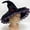 purple, variant on Halloween witch hat, wizard hat, gothic dark costume, cosplay, pointed top witch hat head accessory