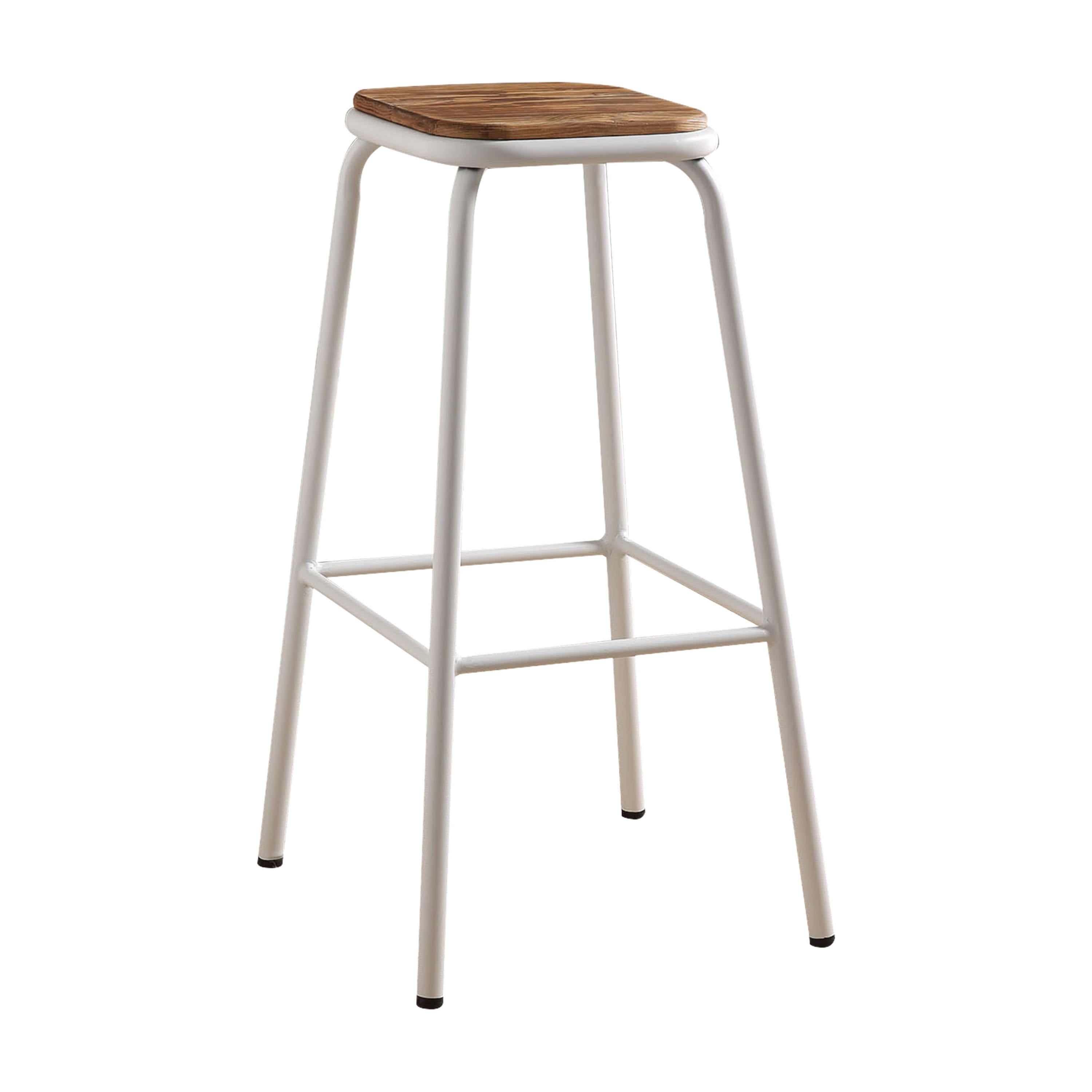 Acme Scarus 30 Bar Stool In Natural And White Set Of 2 Com